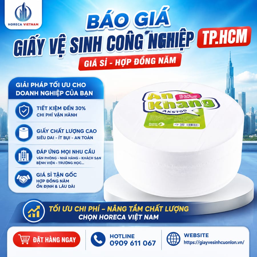 Báo giá giấy vệ sinh công nghiệp TP.HCM uy tín tại Horeca Việt Nam