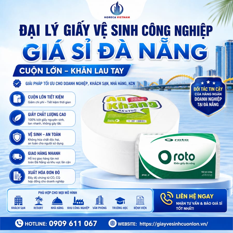 Đại lý giấy vệ sinh công nghiệp giá sỉ Đà Nẵng uy tín giá tốt nhất tại Horeca Việt Nam