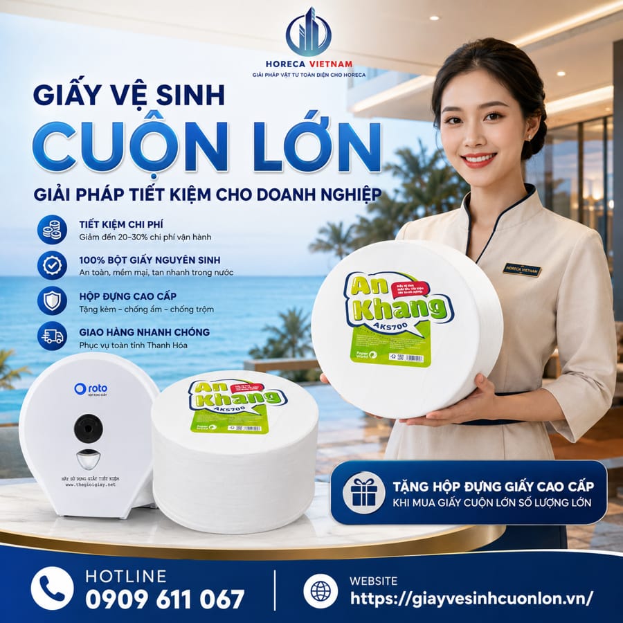 Đại lý giấy vệ sinh công nghiệp giá sỉ Thanh Hóa uy tín giá tốt nhất tại Horeca Việt Nam