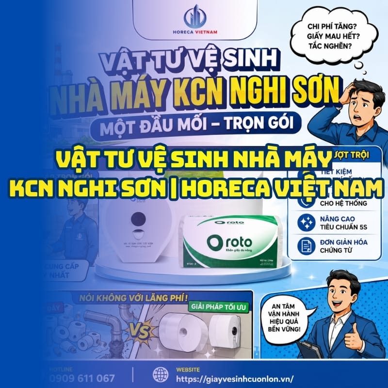 Horeca Việt Nam cung cấp vật tư vệ sinh nhà máy KCN Nghi Sơn tốt nhất