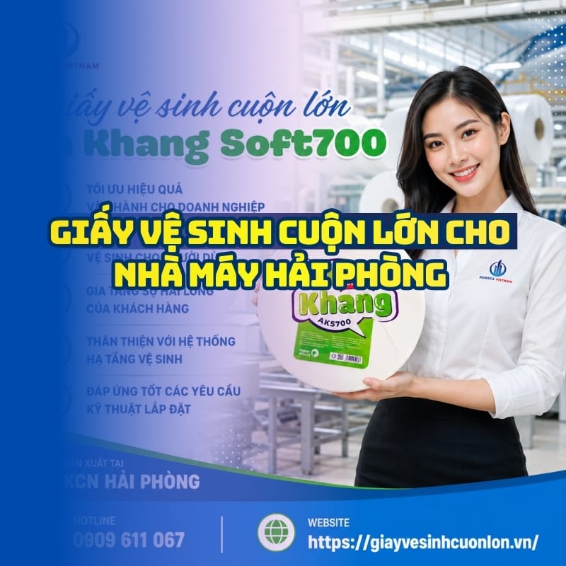 Horeca Việt Nam địa chỉ cung cấp giấy vệ sinh cuộn lớn cho nhà máy Hải Phòng giá sỉ tận xưởng giao nhanh