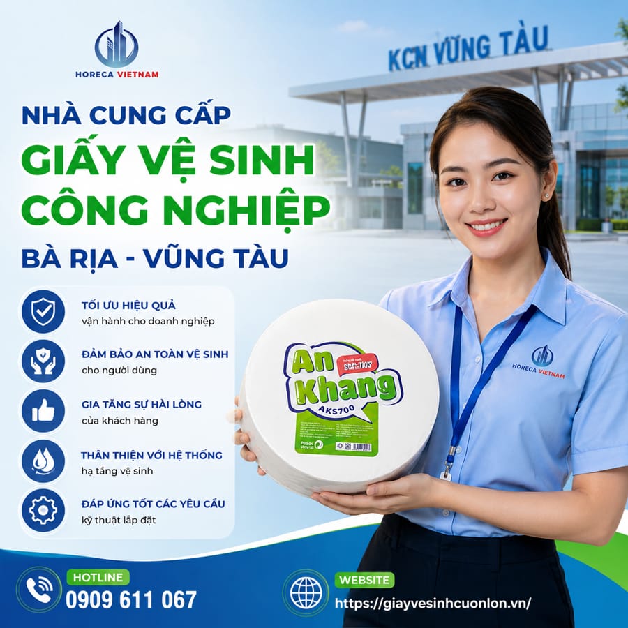 Horeca Việt Nam nhà cung cấp giấy vệ sinh công nghiệp Bà Rịa - Vũng Tàu tốt nhất