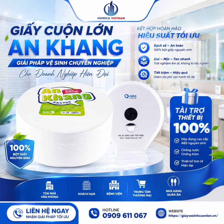 Horeca Việt Nam nhà cung cấp giấy vệ sinh công nghiệp Thanh Hóa uy tín