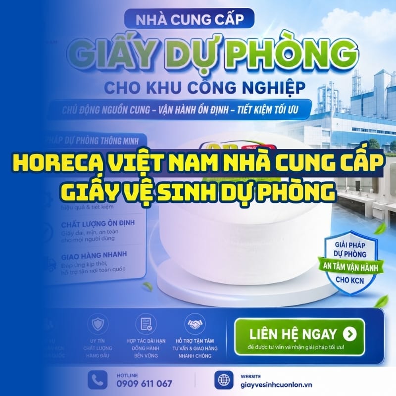 Horeca Việt Nam nhà cung cấp giấy vệ sinh dự phòng uy tín giá sỉ tận xưởng