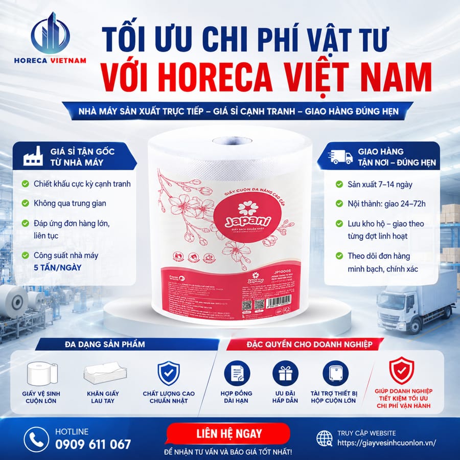 Mua khăn giấy lau tay công nghiệp uy tín tại Horeca Việt Nam