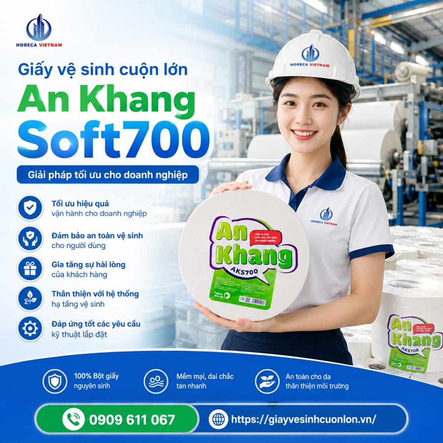 Mua giấy vệ sinh cuộn lớn cho nhà máy Bình Định uy tín giá tốt nhất tại Horeca Việt Nam