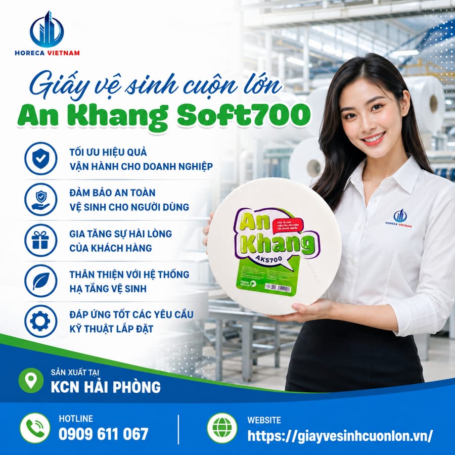 Mua giấy vệ sinh cuộn lớn cho nhà máy Hải Phòng chính hãng tốt nhất tại Horeca Việt Nam