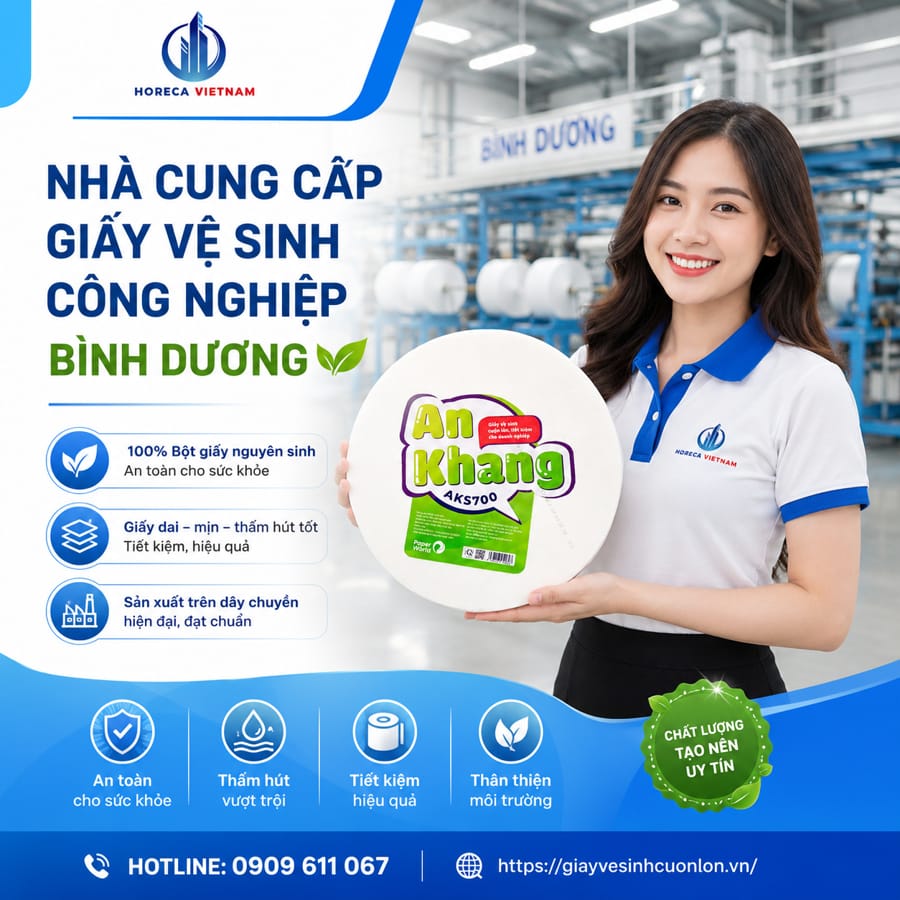 Nhà cung cấp giấy vệ sinh công nghiệp Bình Dương uy tín giá tốt tại Horeca Việt Nam