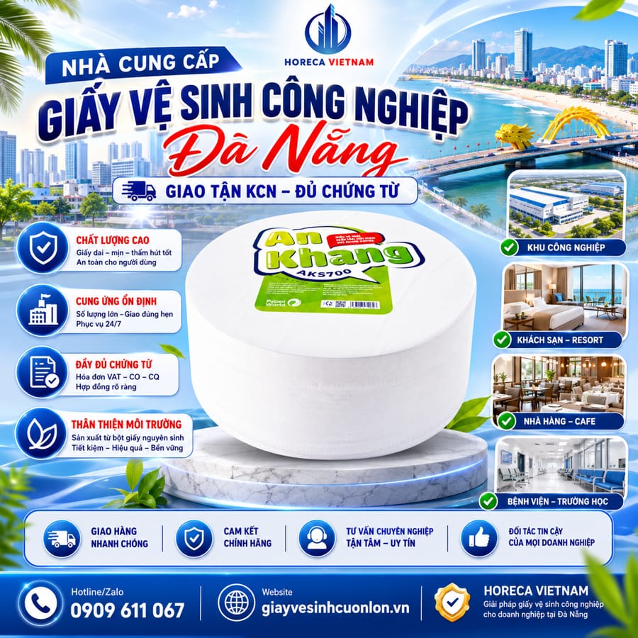 Nhà cung cấp giấy vệ sinh công nghiệp Đà Nẵng uy tín giá tốt tại Horeca Việt Nam