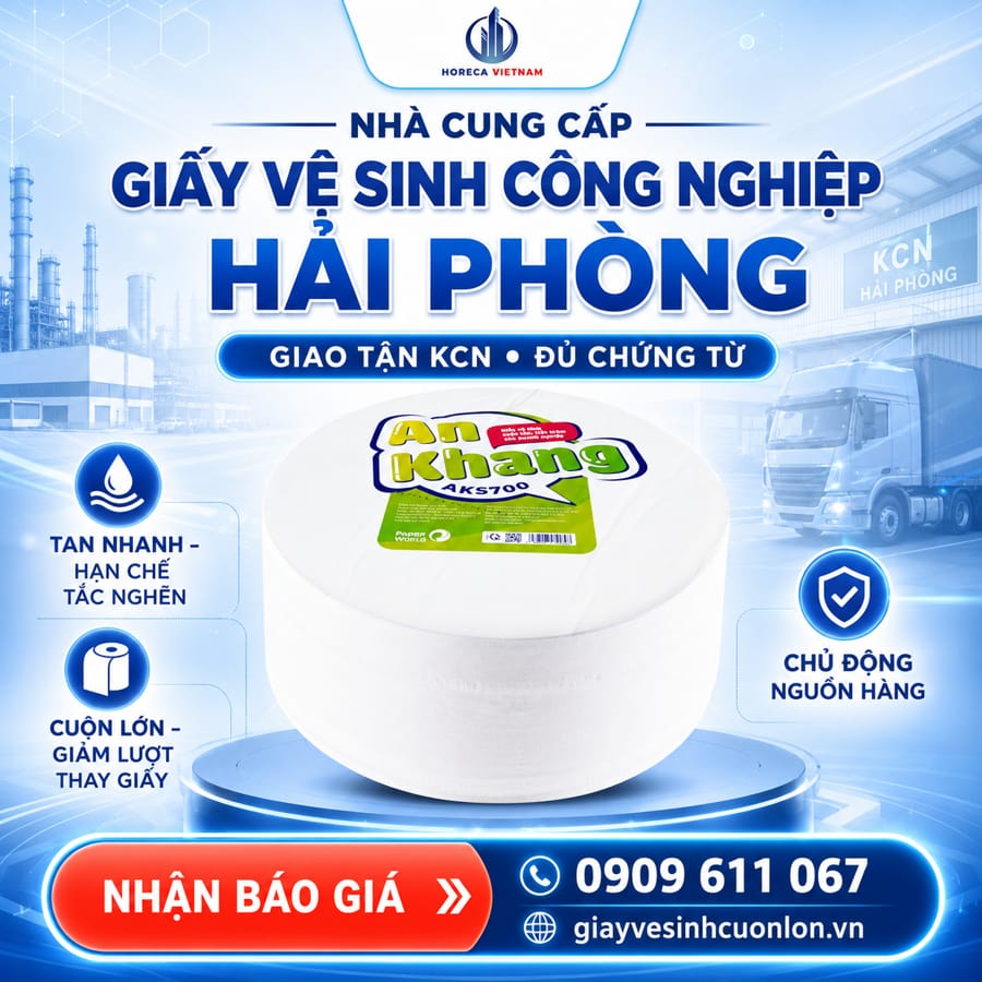 Horeca Việt Nam nhà cung cấp giấy vệ sinh công nghiệp Hải Phòng uy tín