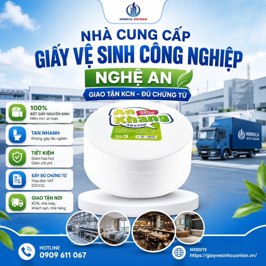 Nhà cung cấp giấy vệ sinh công nghiệp Nghệ An uy tín giá tốt nhất tại Horeca Việt Nam