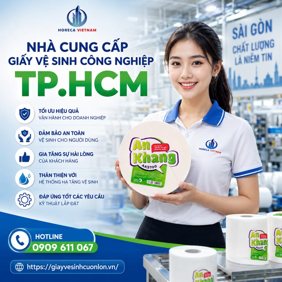 Nhà cung cấp giấy vệ sinh công nghiệp TP.HCM uy tín giá tốt nhất tại Horeca Việt Nam