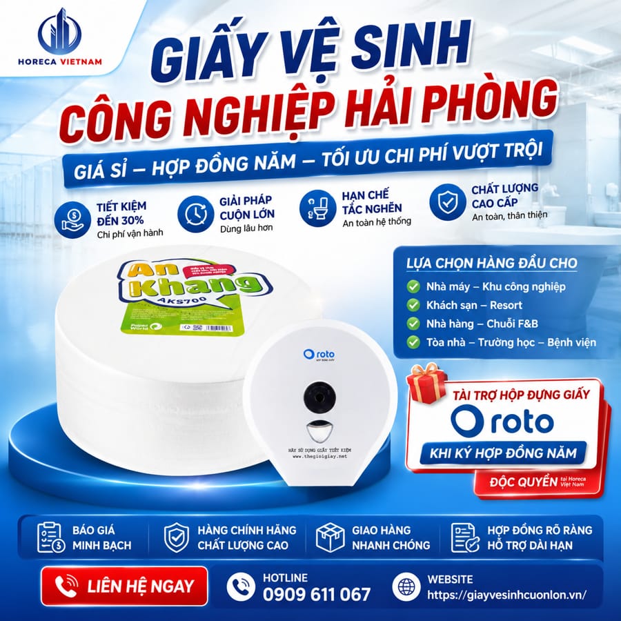 Báo giá giấy vệ sinh công nghiệp Hải Phòng uy tín tại Horeca Việt Nam