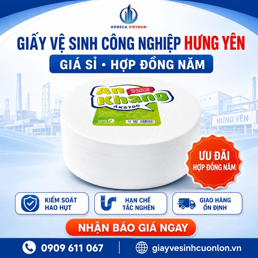 Báo giá giấy vệ sinh công nghiệp Hưng Yên uy tín tại Horeca Việt Nam