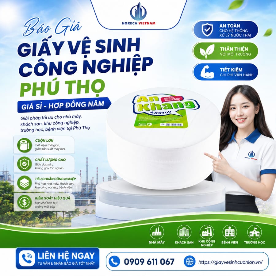 Báo giá giấy vệ sinh công nghiệp Phú Thọ tốt nhất tại Horeca Việt Nam