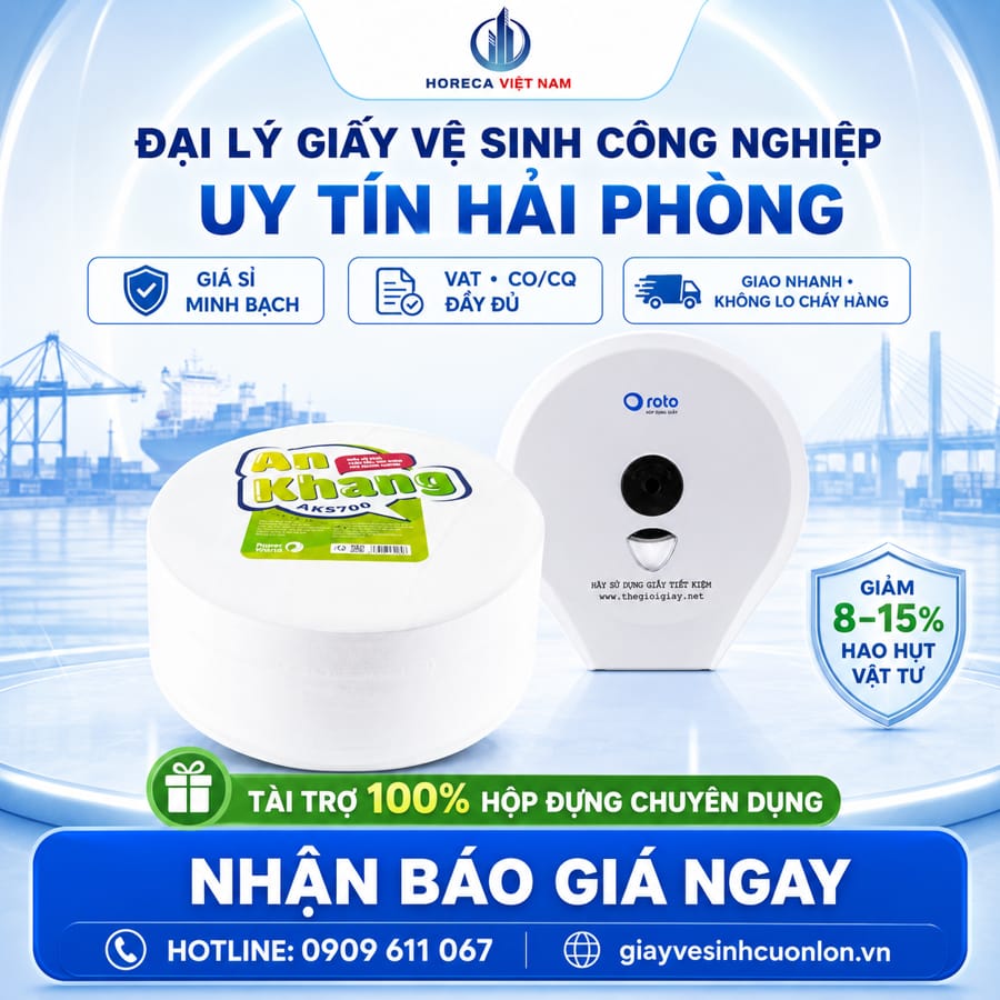 Đại lý giấy vệ sinh công nghiệp giá sỉ Hải Phòng uy tín tại Horeca Việt Nam