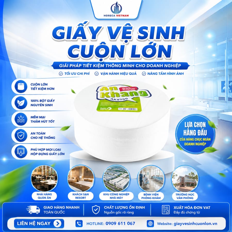 Địa chỉ bán giấy vệ sinh cuộn lớn giá sỉ giao hàng nhanh tại Horeca Việt Nam
