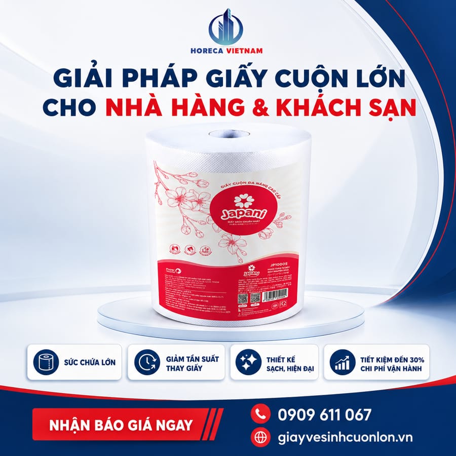 Horeca Việt Nam cung cấp khăn giấy lau tay công nghiệp Bình Dương tốt nhất