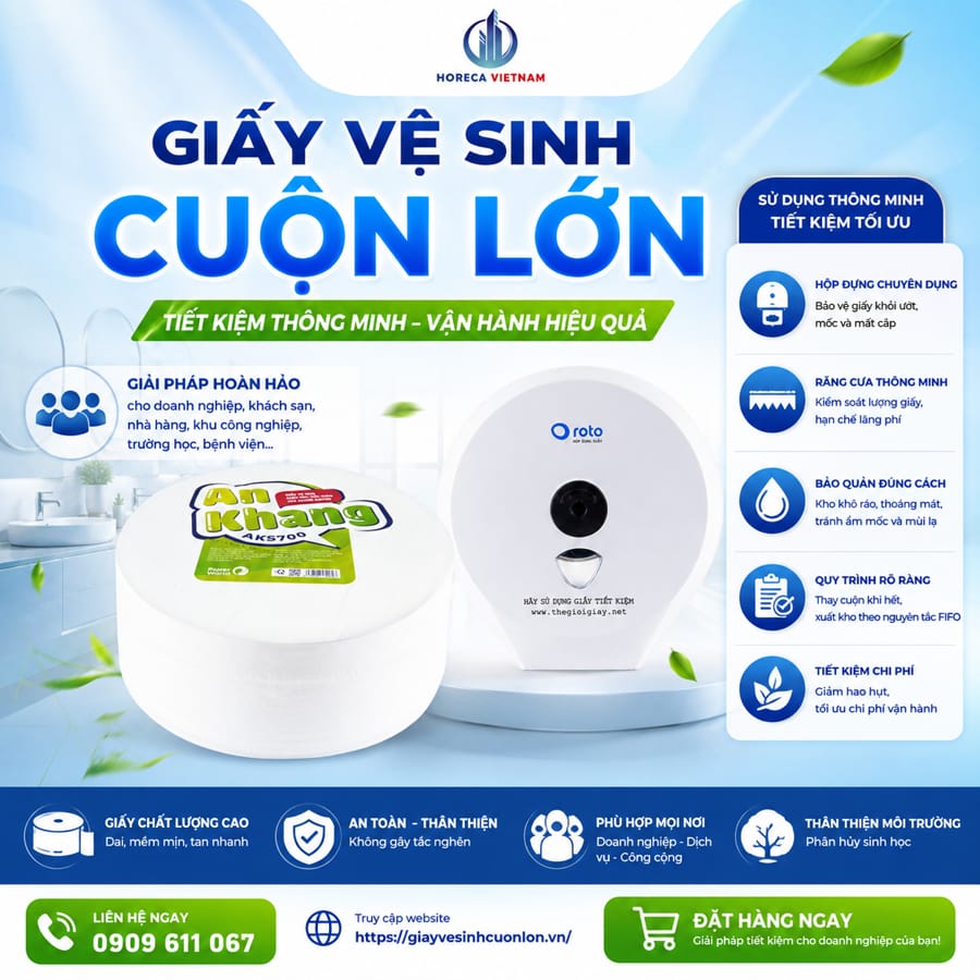 Horeca Việt Nam đại lý giấy vệ sinh công nghiệp giá sỉ Hà Nội uy tín giá tốt