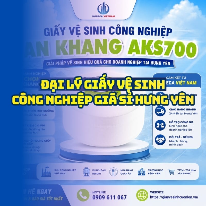 Horeca Việt Nam đại lý giấy vệ sinh công nghiệp giá sỉ Hưng Yên giá tốt nhất