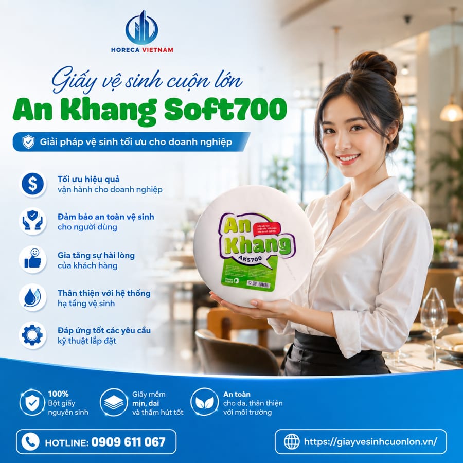 Horeca Việt Nam địa chỉ mua giấy vệ sinh cuộn lớn An Khang tốt nhất