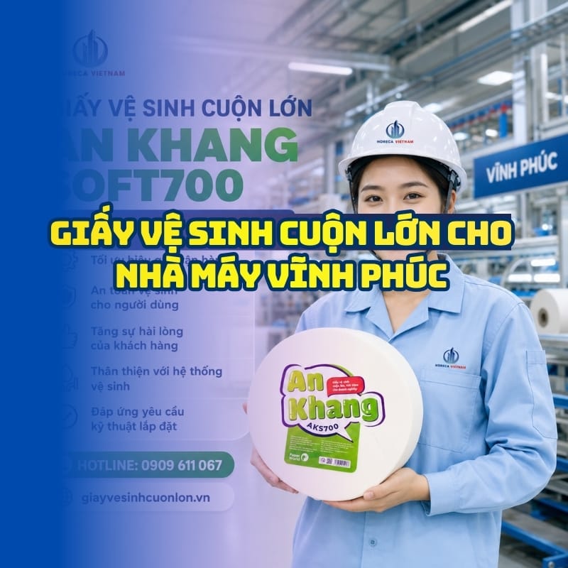 Horeca Việt Nam địa chỉ mua giấy vệ sinh cuộn lớn cho nhà máy Vĩnh Phúc giá sỉ tận xưởng giao hàng tận nơi