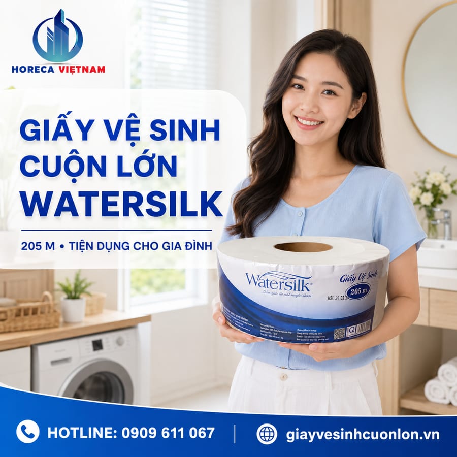 Horeca Việt Nam địa chỉ mua giấy vệ sinh cuộn lớn watersilk chính hãng giá tốt giao nhanh
