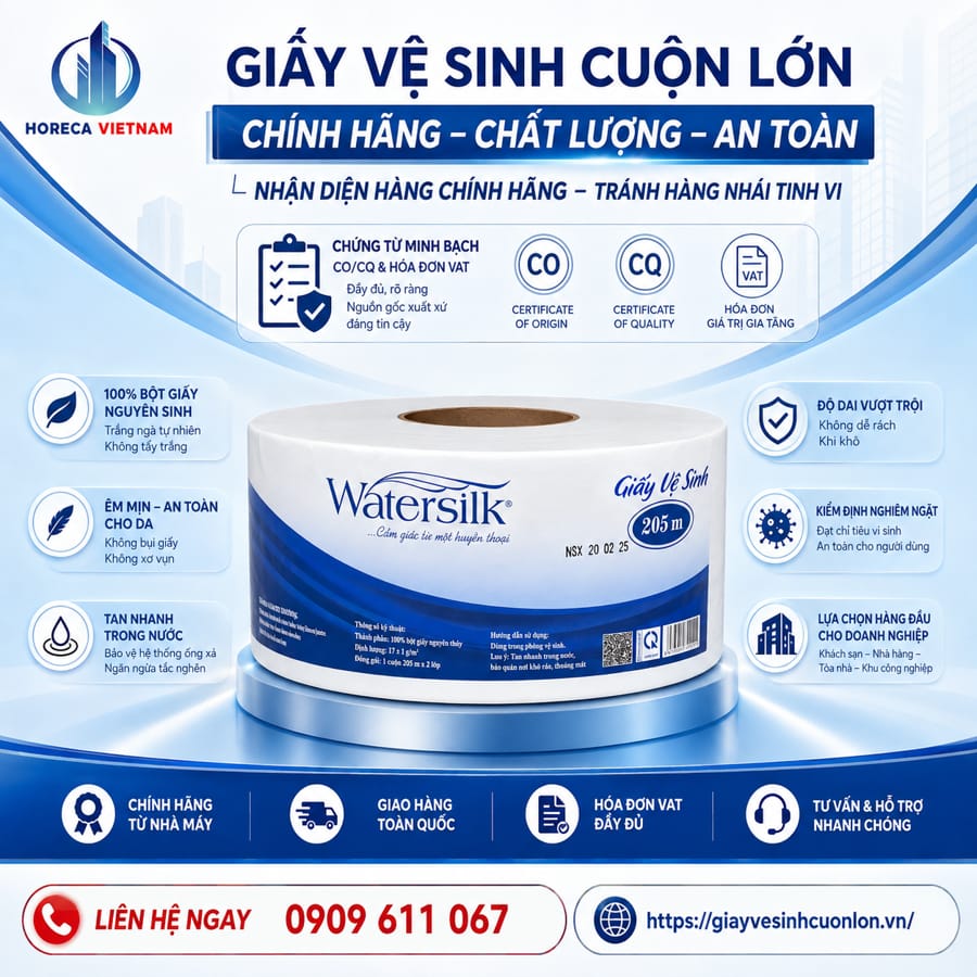 Horeca Việt Nam nhà cung cấp giấy vệ sinh B2B uy tín giá tốt