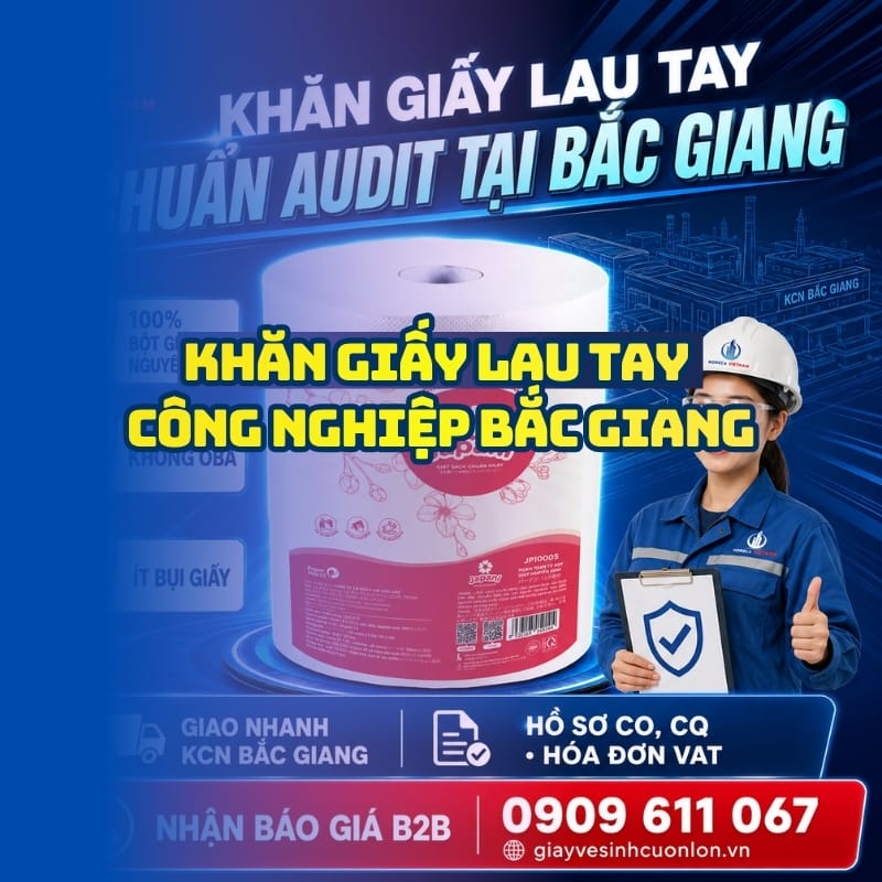 Horeca Việt Nam nhà cung cấp khăn giấy lau tay công nghiệp Bắc Giang uy tín tốt nhất