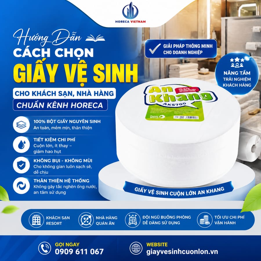 Hướng dẫn cách chọn giấy vệ sinh cho khách sạn nhà hàng chuẩn kênh Horeca 