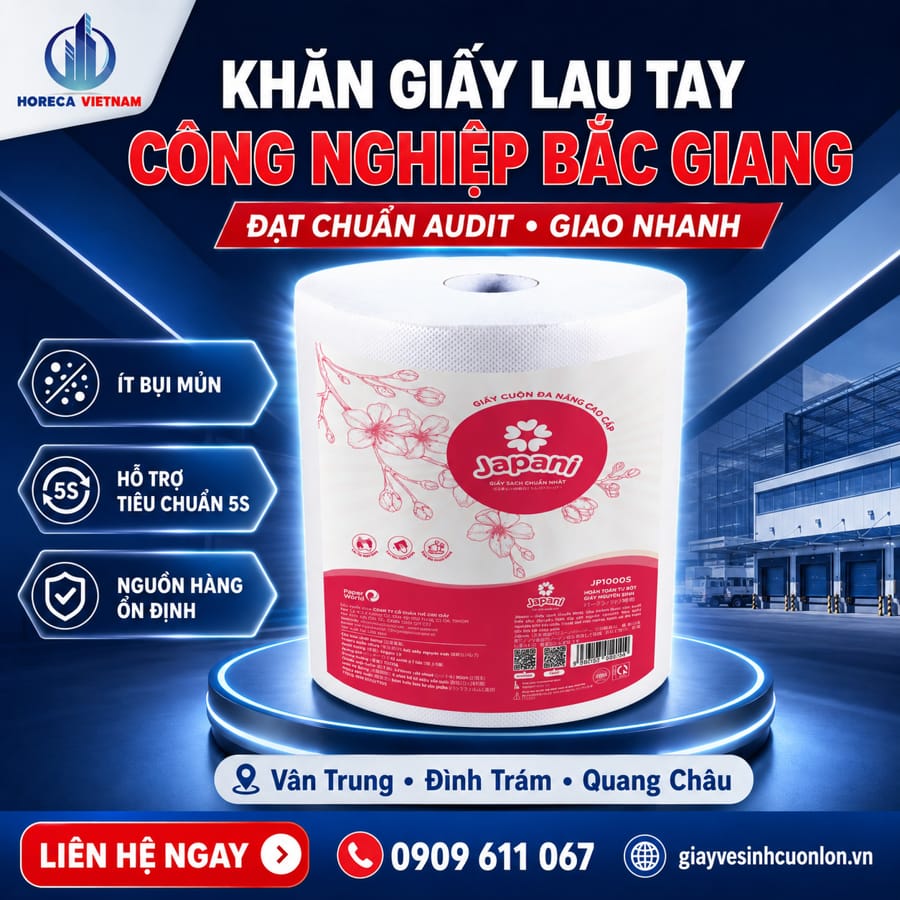 Horeca Việt Nam đối tác cung cấp khăn giấy lau tay công nghiệp Bắc Giang vừa đảm bảo tốc độ giao hàng thần tốc, vừa đạt chuẩn an toàn tuyệt đối không phải là bài toán dễ dàng.