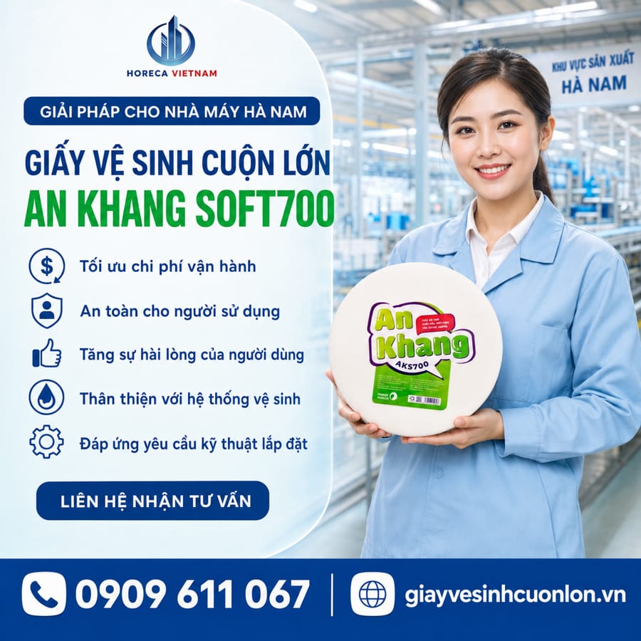 Mua giấy vệ sinh cuộn lớn cho nhà máy Hà Nam chính hãng cao cấp giá tốt tại Horeca Việt Nam