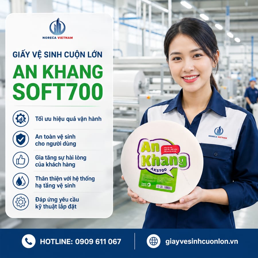 Mua giấy vệ sinh cuộn lớn cho nhà máy Quảng Ninh uy tín giá tốt nhất tại Horeca Việt Nam