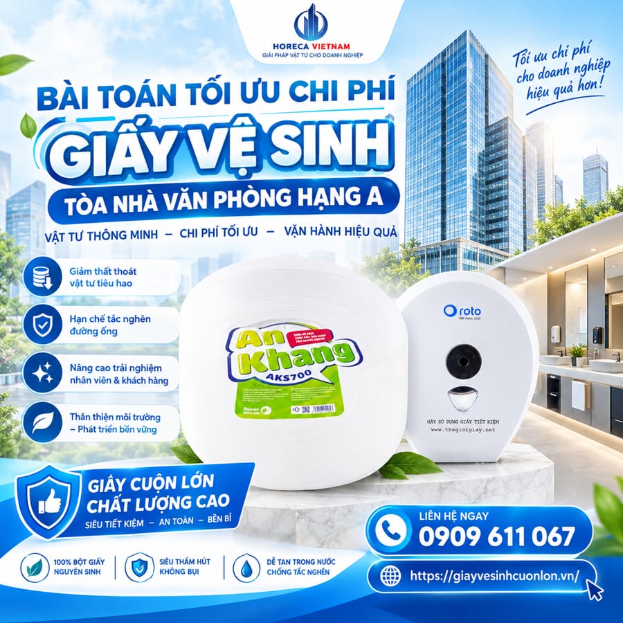 Bài toán tối ưu chi phí giấy vệ sinh tòa nhà văn phòng hạng A