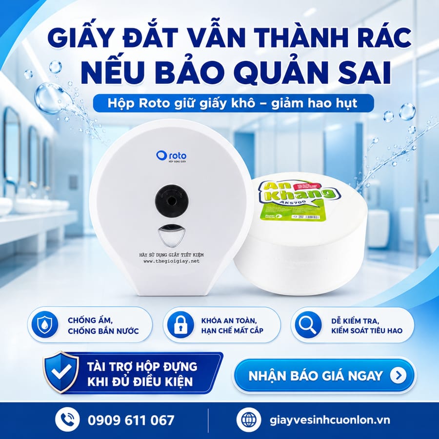 Báo giá giấy vệ sinh cuộn lớn uy tín tại Horeca Việt Nam