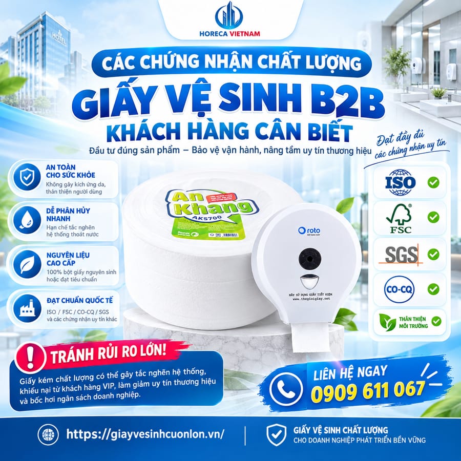 Các chứng nhận chất lượng giấy vệ sinh b2b khách hàng cần biết