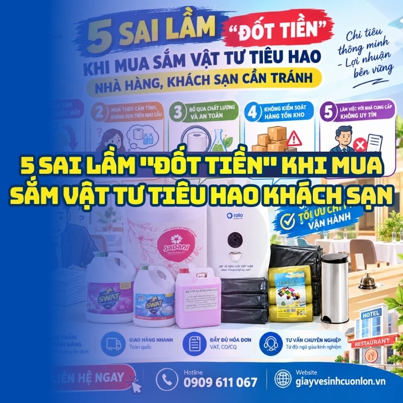 Các sai lầm mua sắm vật tư khách sạn nhà hàng cần tránh
