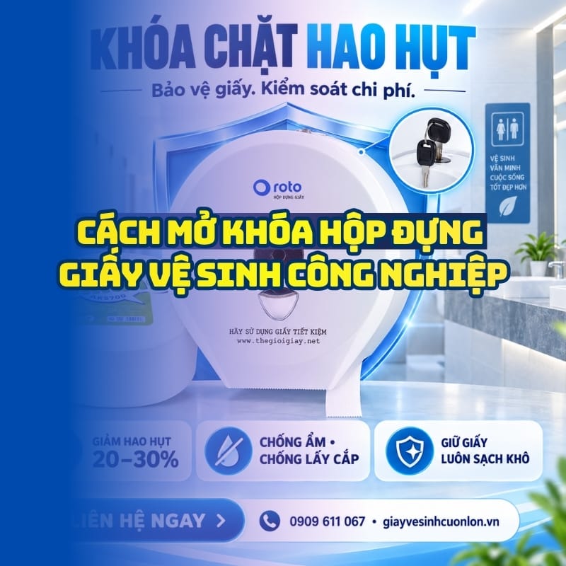Cách mở khóa hộp đựng giấy vệ sinh công nghiệp uy tín tại Horeca Việt Nam