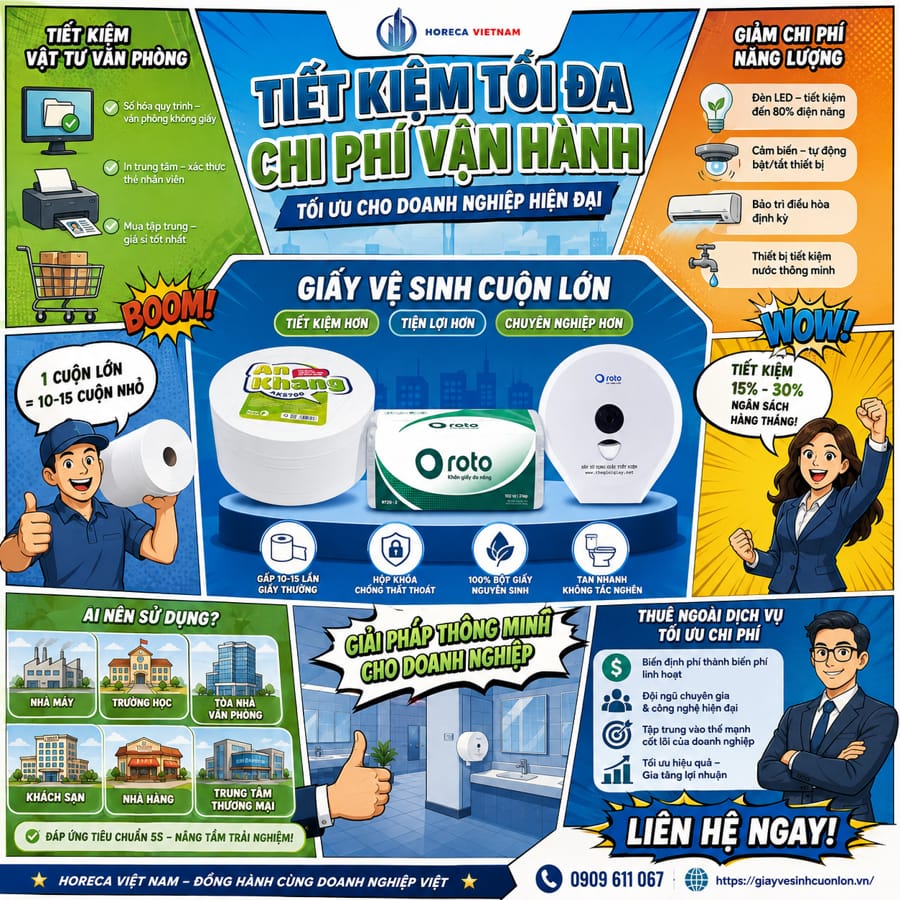 Cách tiết kiệm chi phí vận hành doanh nghiệp uy tín tại Horeca Việt Nam