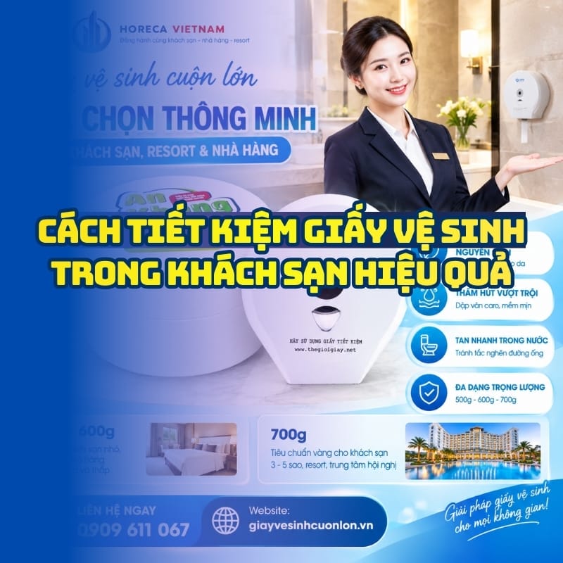 Cách tiết kiệm giấy vệ sinh trong khách sạn uy tín tại NPP Horeca Việt Nam