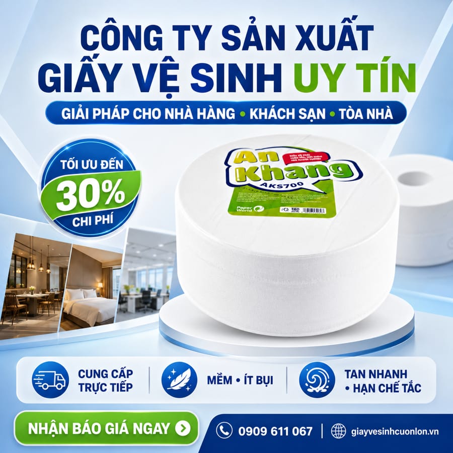 Horeca Việt Nam công ty sản xuất giấy vệ sinh uy tín, cung cấp trực tiếp không qua trung gian