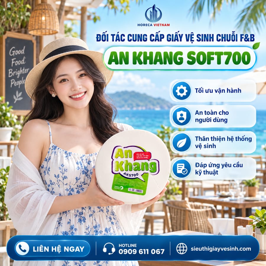 Horeca Việt Nam đối tác cung cấp giấy vệ sinh chuỗi f&b uy tín giá tốt