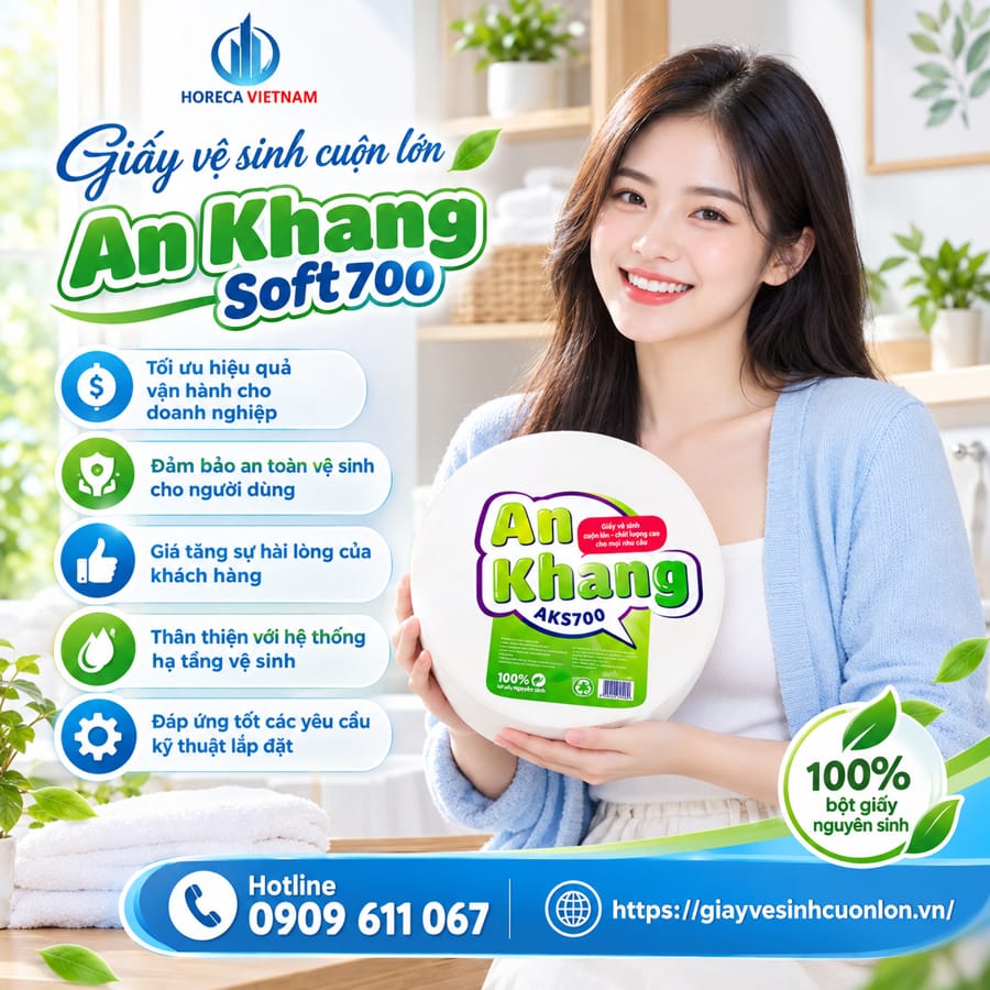 Horeca Việt Nam nhà phân phối giấy vệ sinh cuộn lớn chính hãng cao cấp giá tốt giao hàng nhanh
