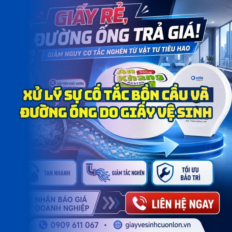 Hướng dẫn cách Xử lý sự cố đường ống do giấy vệ sinh cho ban quản lý toà nhà uy tín