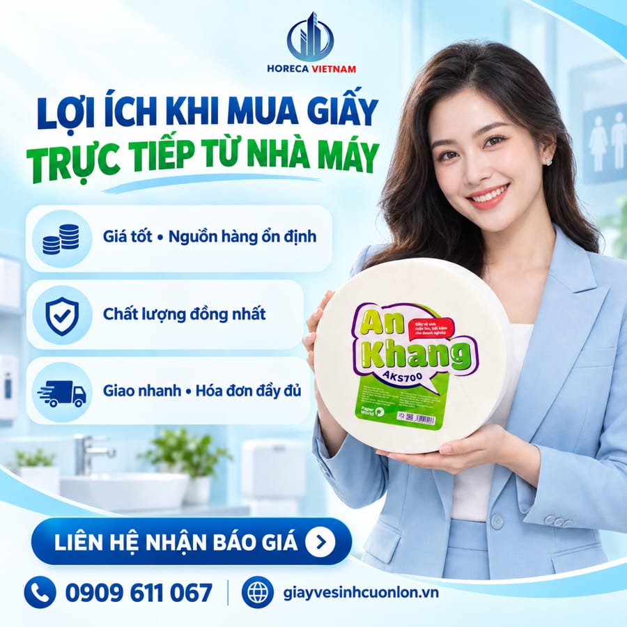 Lợi ích mua giấy vệ sinh từ nhà máy trực tiếp tại Horeca Việt Nam