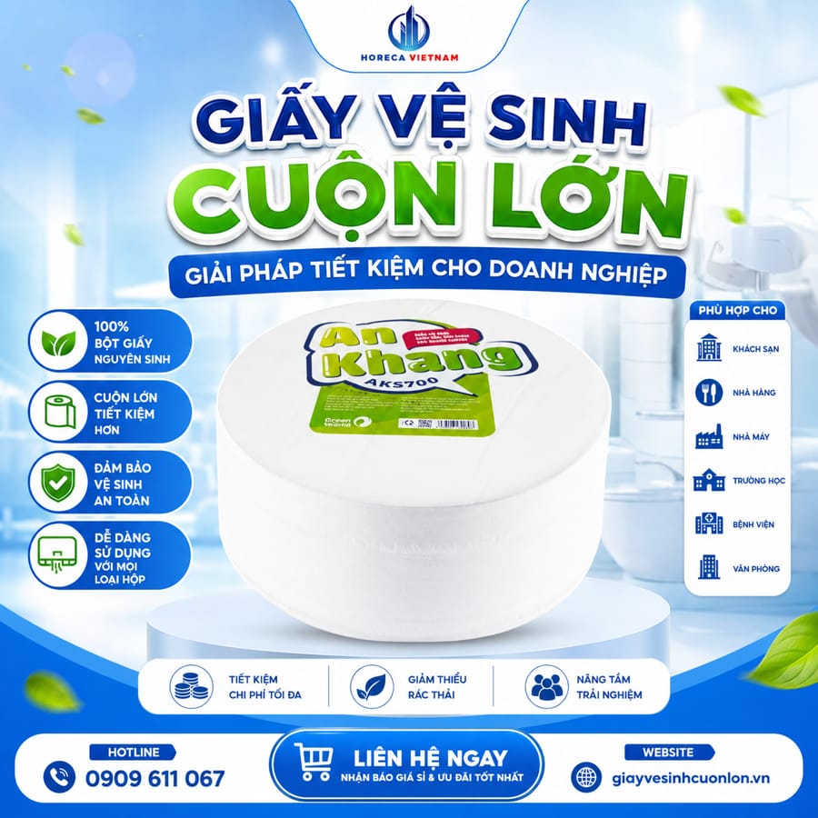 Mua giấy vệ sinh cuộn lớn giá sỉ nguồn cung uy tín chiết khấu cực cao tại Horeca Việt Nam