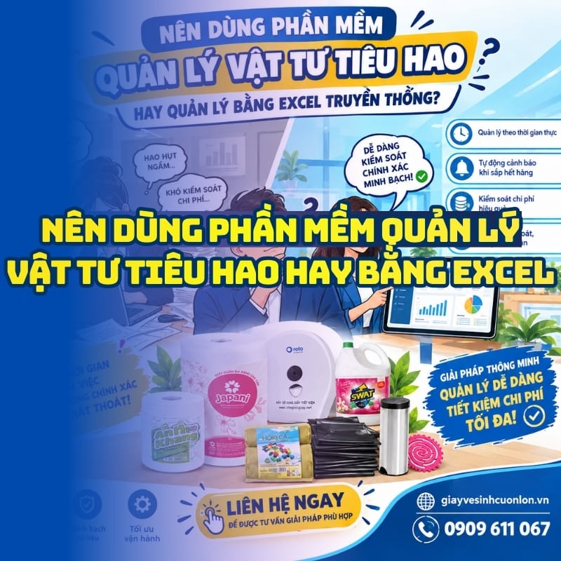 Nên dùng Phần mềm quản lý vật tư tiêu hao hay bằng excel truyền thống