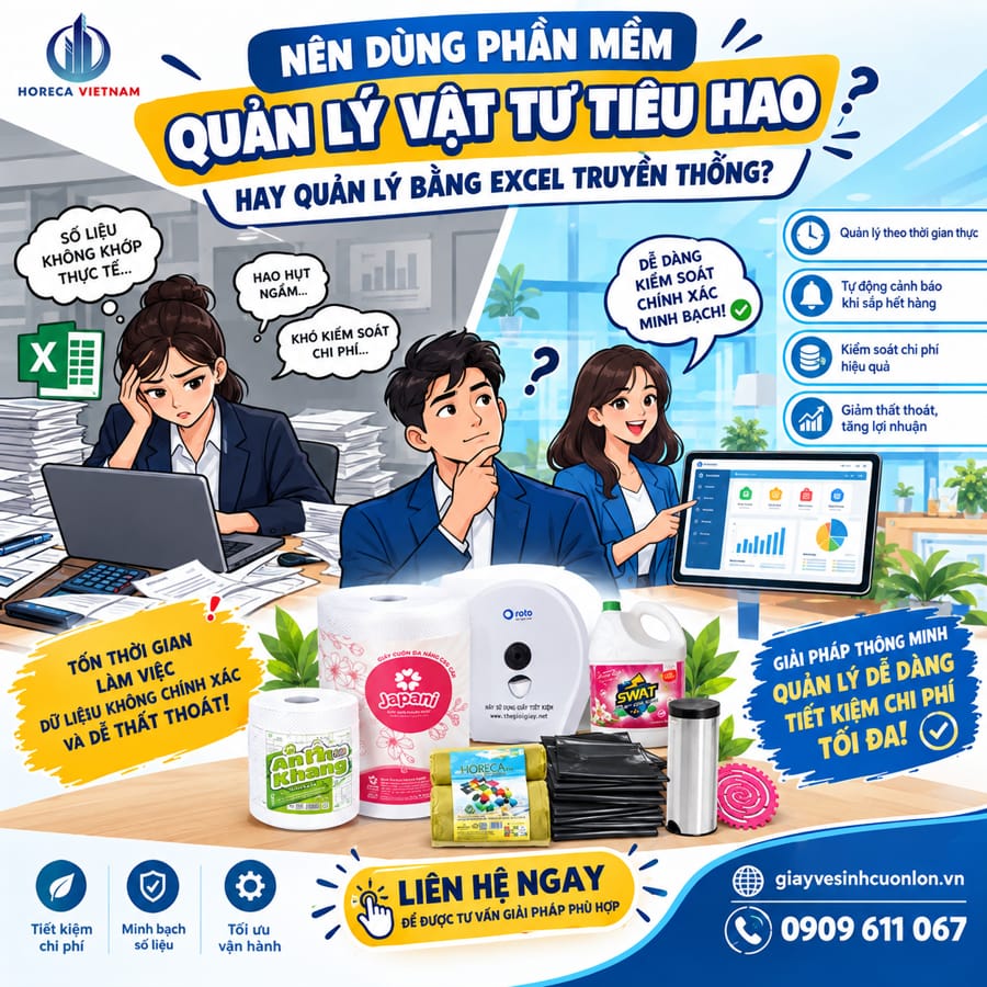 Nên dùng phần mềm quản lý vật tư tiêu hao