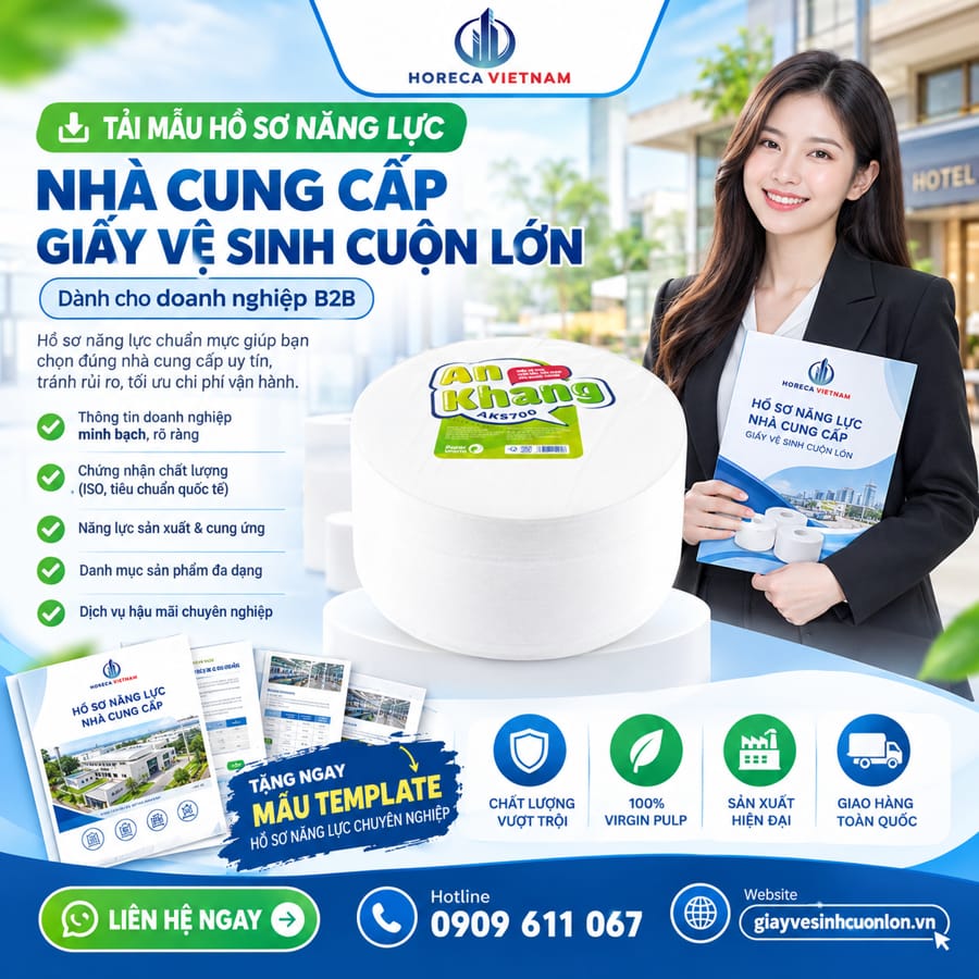 Hồ sơ năng lực nhà cung cấp giấy vệ sinh cuộn lớn B2B
