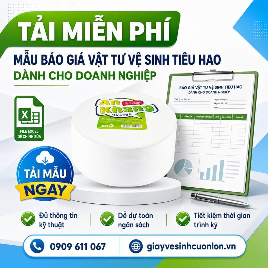 Mẫu báo giá vật tư vệ sinh tiêu hao cho doanh nghiệp